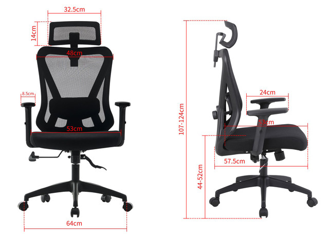 Ergonomiczny fotel biurowy ACTIVEJET T5 czarny - zdjęcie 7