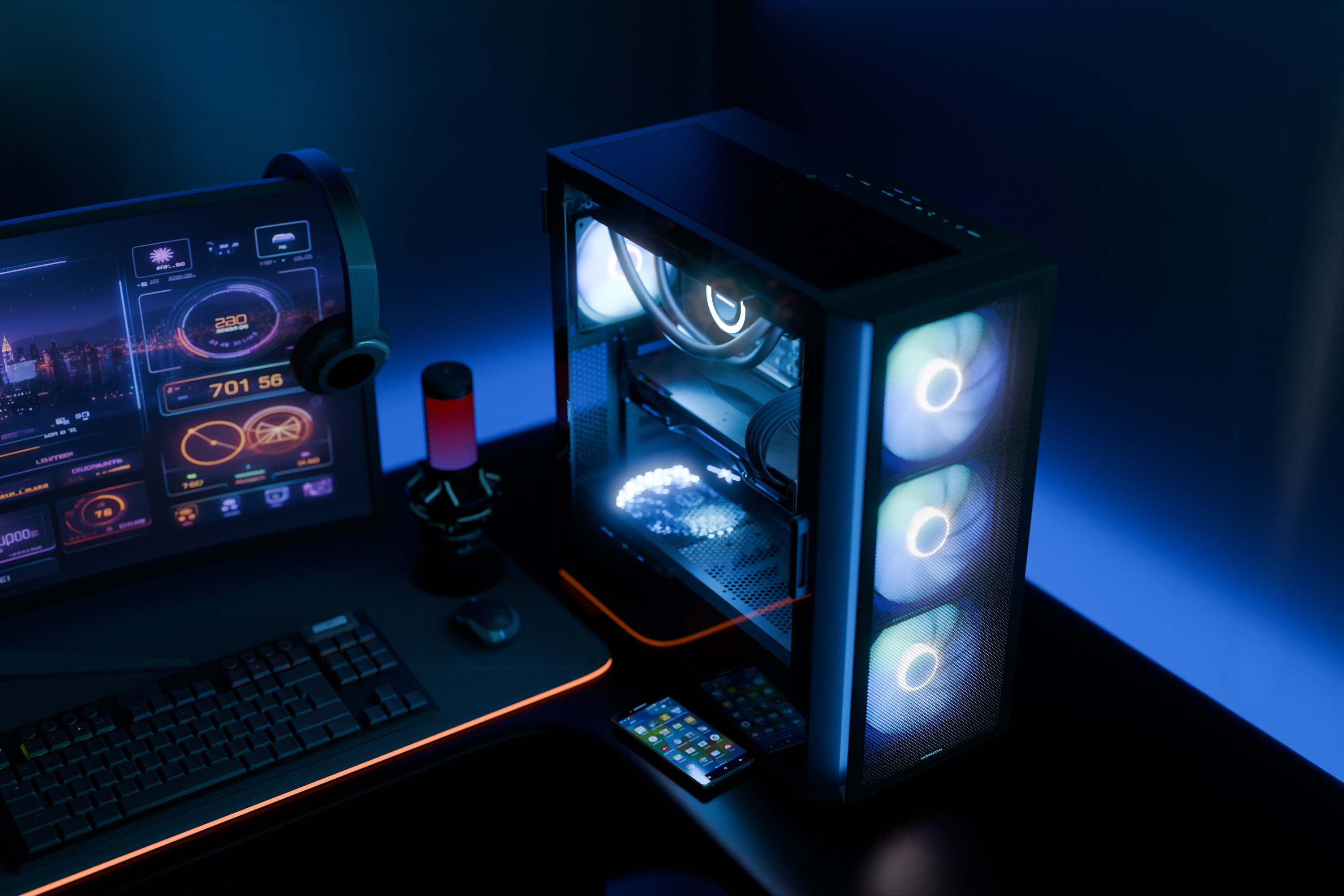 MODECOM OBUDOWA HORIZON ARGB FLOW MIDI USB TYPE-C - zdjęcie 1
