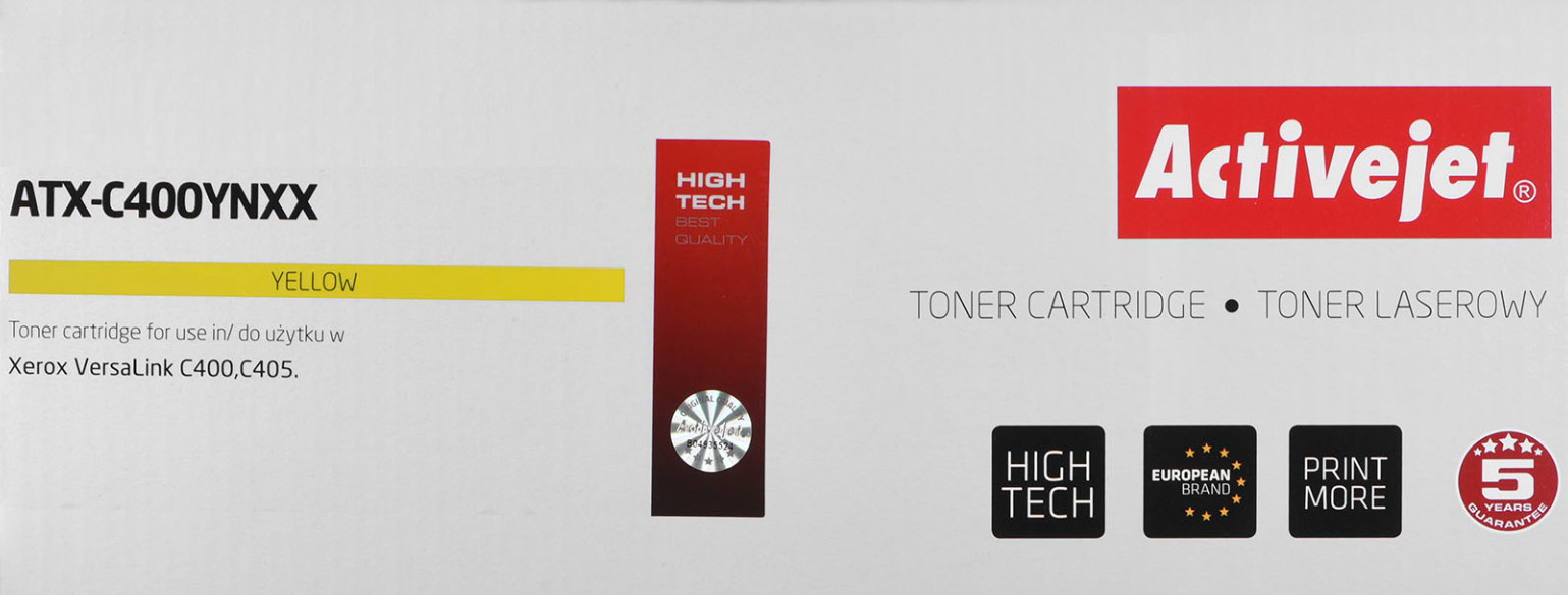 Activejet ATX-C400YNXX Toner do drukarki Xerox, zamiennik Xerox 106R03533; Supreme; 8000 stron; żółty. - zdjęcie 6