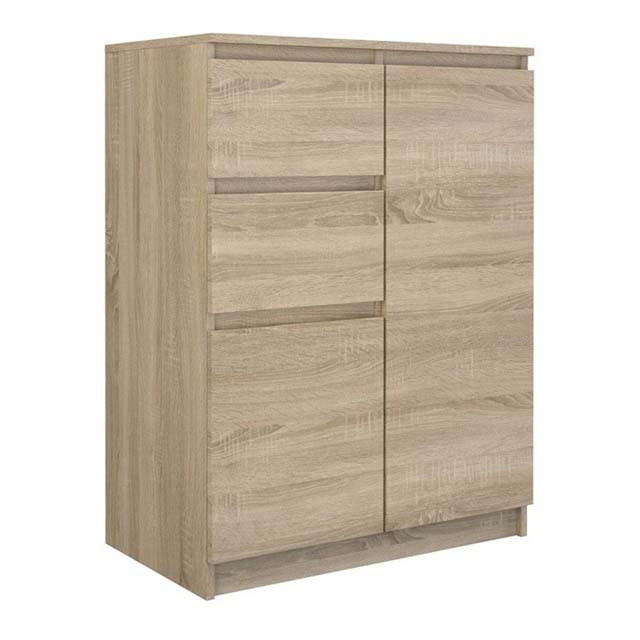 KOMODA 2 DRZWI 2 SZUFLADY SONOMA - zdjęcie 2
