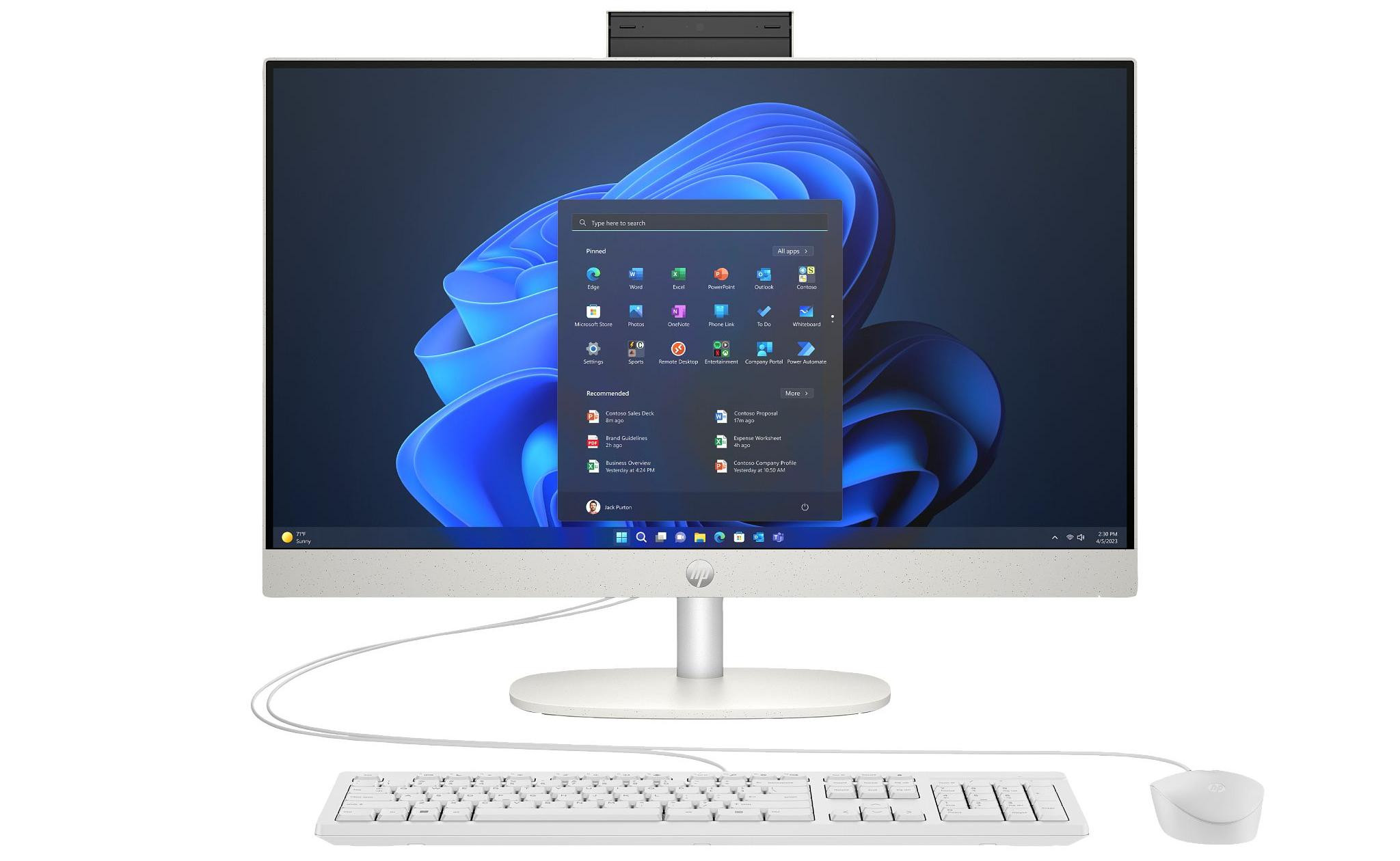 HP AIO ProOne 240 G10 i3-N300 23,8"FHD IPS 250nits AG 16GB DDR4 SSD512 UHD Cam 5 MPx Obrotowa W11Pro 3Y - zdjęcie 1