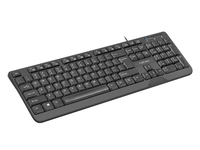 Natec Klawiatura TROUT SLIM USB, US layout, czarna - zdjęcie 1