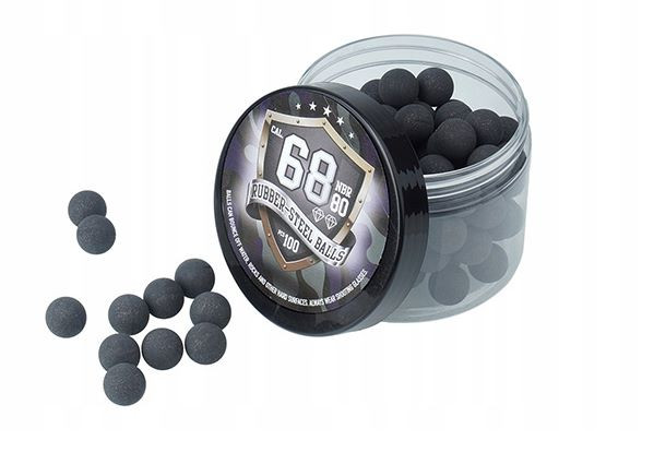 Kule gumowo-metalowe Guard Power kal.68 100szt - zdjęcie 1