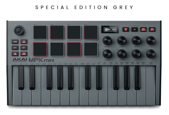 AKAI MPK MINI 3 GREY - Mini klawiatura sterująca - zdjęcie 3