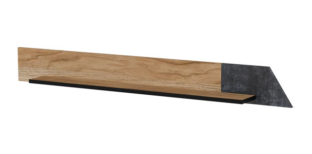 Półka OVO 130x20xH15 dąb/beton - zdjęcie 2