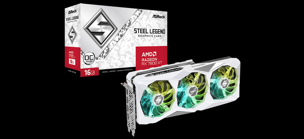 Karta graficzna ASRock Radeon RX 7800 XT Steel Legend 16GB OC - zdjęcie 1