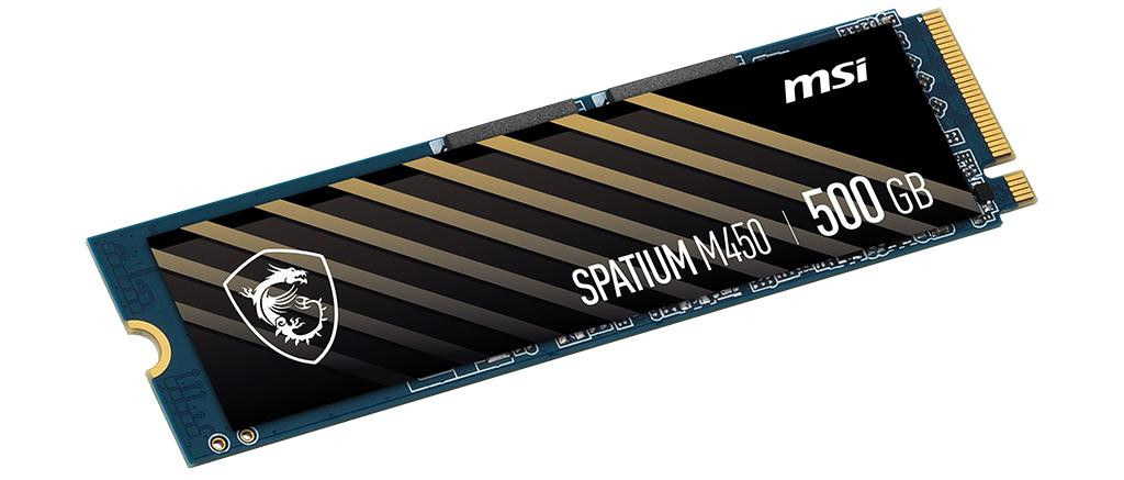 Dysk SSD MSI SPATIUM M450 500GB PCIe 4.0 NVMe M.2 (S78-440K190-P83) - zdjęcie 1