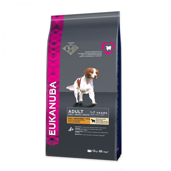 EUKANUBA Adult Small&Medium Breeds Lamb&Rice - sucha karma dla psa - 12 kg - zdjęcie 2