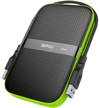 Dysk zewnętrzny HDD Silicon Power Armor A60 (4TB; 2.5"; USB 3.2; 5400 obr/min; Green-Black; SP040TBPHDA60S3K) - zdjęcie 1