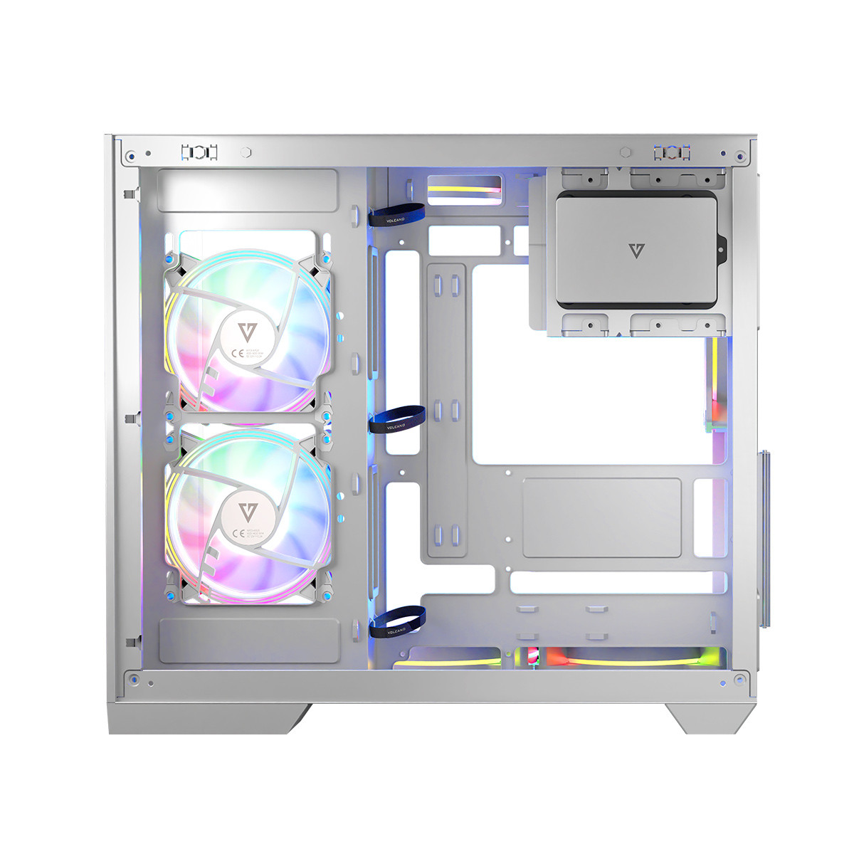 MODECOM OBUDOWA VOLCANO PANORAMA ARGB 3F MIDI WHT - zdjęcie 3