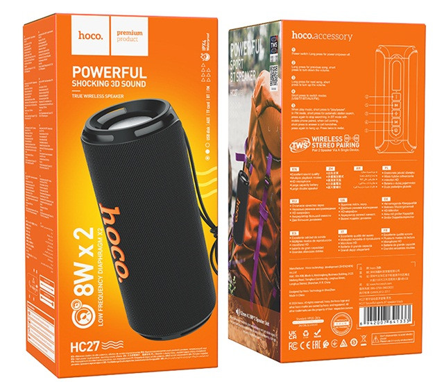Głośnik bluetooth Hoco HC27 Soundful (czarny) - zdjęcie 3