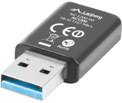 LANBERG BEZPRZEWODOWA KARTA SIECIOWA USB AC1200 - zdjęcie 1