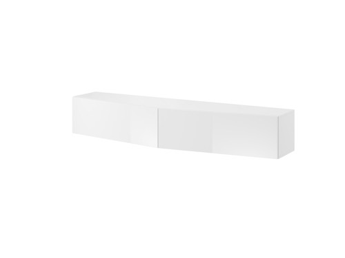 Szafka RTV VIGO SLANT 180cm (2x90) biały/biały poł - zdjęcie 2