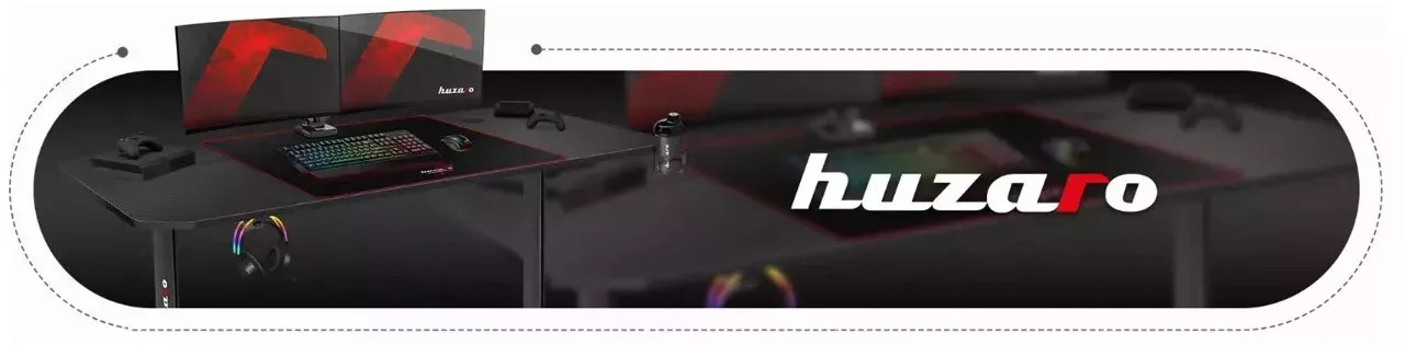 Biurko gamingowe Huzaro Hero 8.2 Balck - zdjęcie 1
