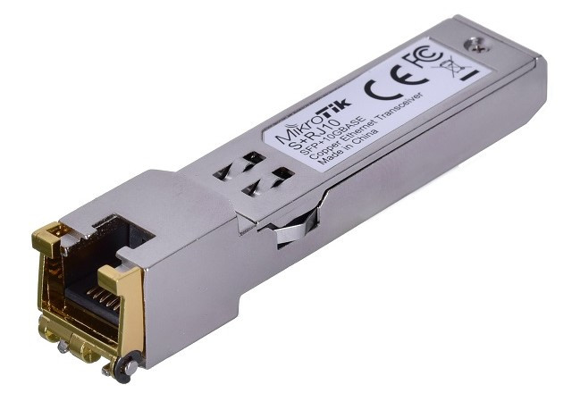 Wkładka SFP+ Mikrotik S+RJ10 10M, 100M, 1G, 2.5G, 5G, 10G RJ45 up to 30m @10Gbps - zdjęcie 1