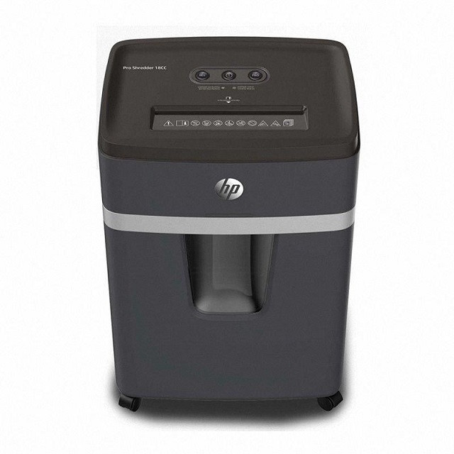 HP Niszczarka PRO SHREDDER 18CC, ścinki, P-4, 18 kart., 25l, ciemnoszara - zdjęcie 1