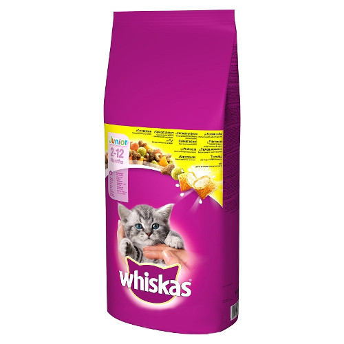 WHISKAS Junior z kurczakiem - sucha karma dla kota - 14kg - zdjęcie 1