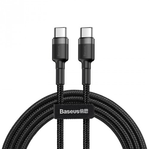 BASEUS KABEL USB-C DO USB-C 60W 1M (CZARNO-SZARY) - zdjęcie 1