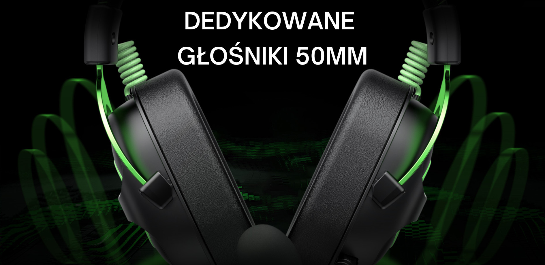 Słuchawki gamingowe Havit H2002E (czarny/zielony) - zdjęcie 3