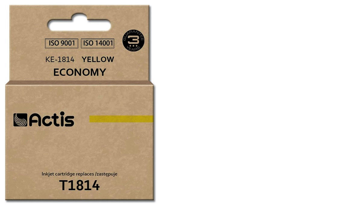 Actis KE-1814 Tusz do drukarki Epson, Zamiennik Epson T1814; Standard; 15 ml; żółty. - zdjęcie 1