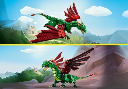 LEGO CREATOR 3w1 31161 Średniowieczny smok - zdjęcie 3