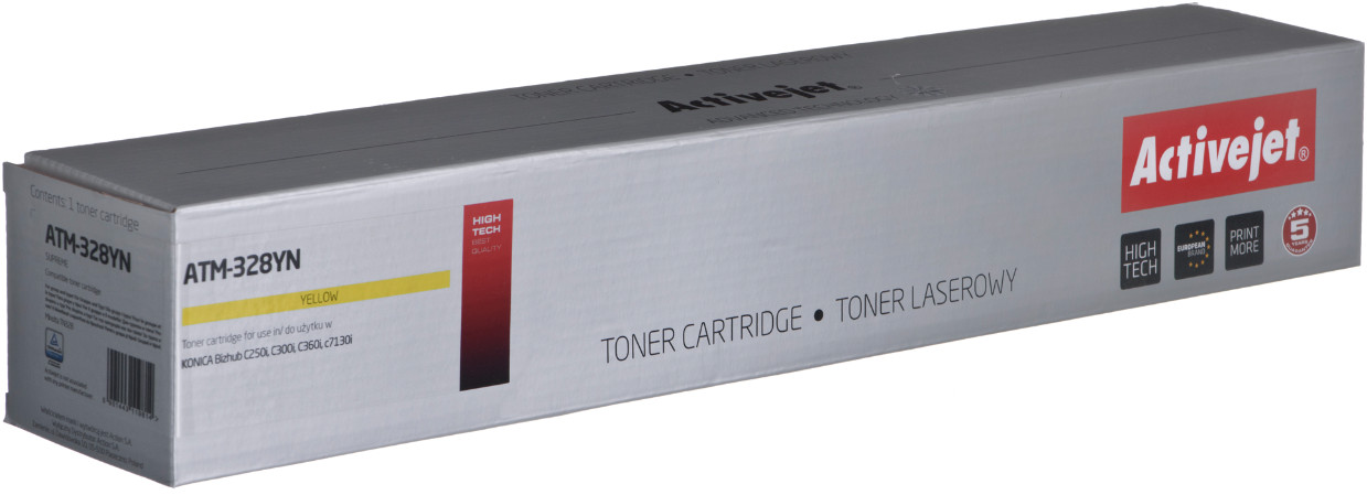 Activejet ATM-328YN Toner do drukarki Konica Minolta, zamiennik Konica Minolta TN328Y; Supreme; 28000 stron; żółty. - zdjęcie 1