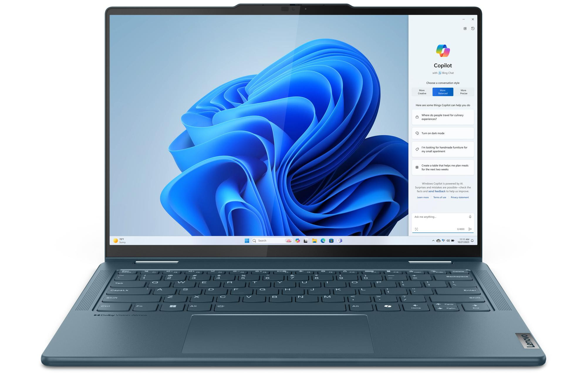 Lenovo Yoga 7 2-in-1 14IML9 Ultra 5 125H 14" 2.8K OLED 400nits Glossy 120Hz 16GB Soldered SSD1TB Intel Arc Graphics Win11 Tidal Teal - zdjęcie 1
