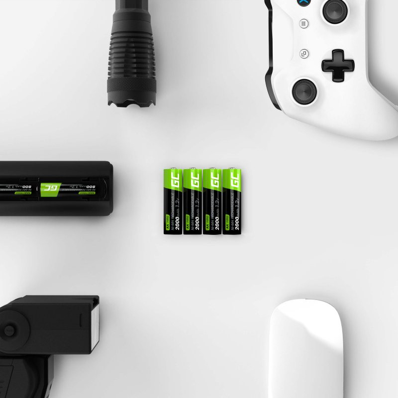 GREEN CELL AKUMULATORKI PALUSZKI 4X AA R6 2000MAH - zdjęcie 4