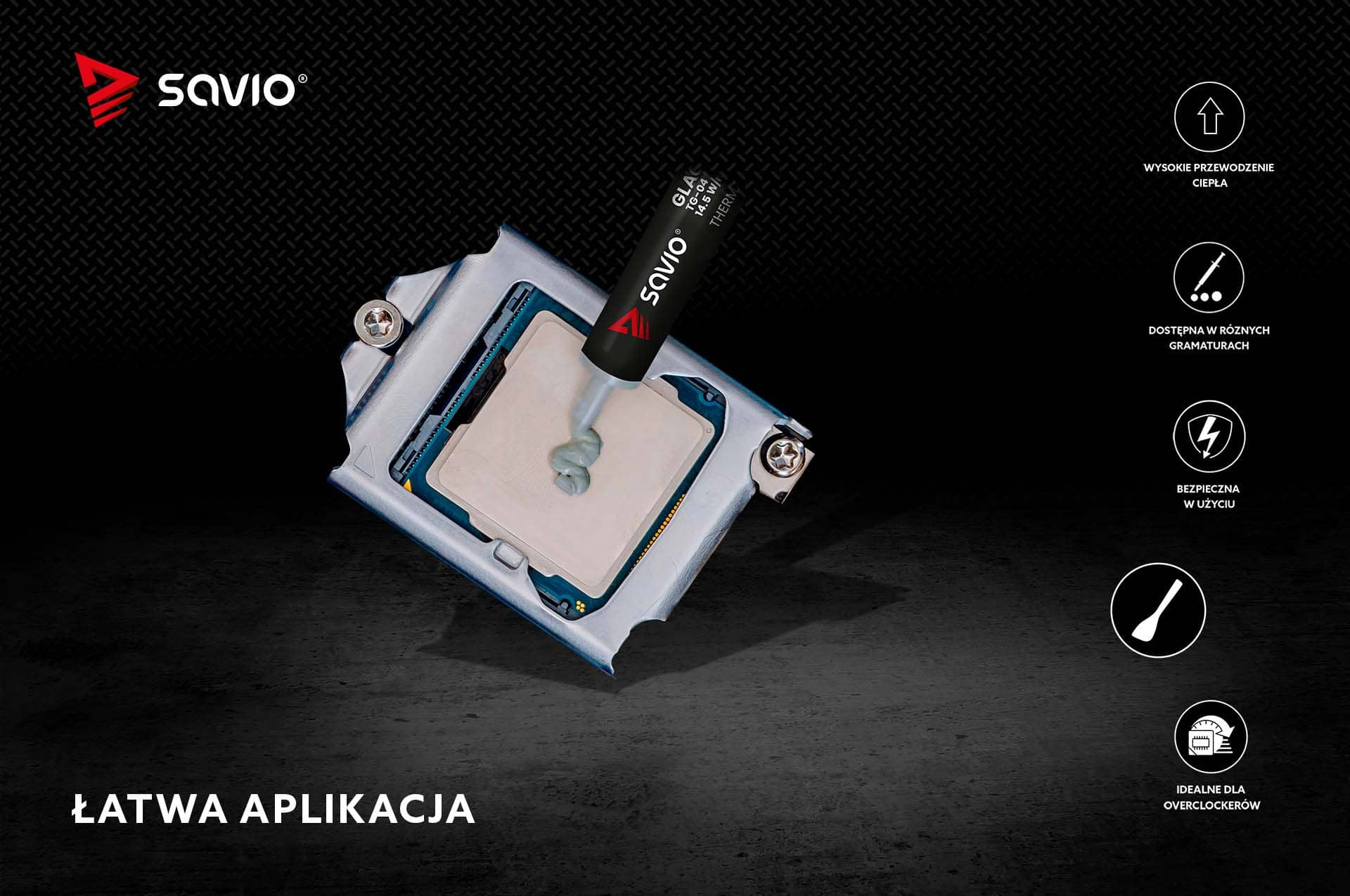 SAVIO PASTA TERMOPRZEWODZĄCA 14,5W/MK, 1G, TG-04 - zdjęcie 5