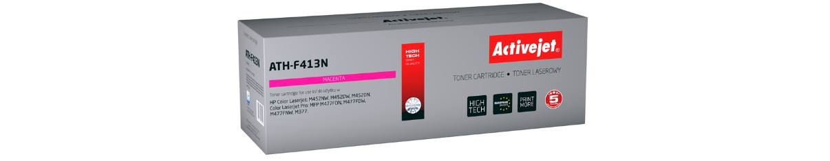 Activejet ATH-F413N Toner do drukarki HP, Zamiennik HP 410A CF413A; Supreme; 2300 stron; purpurowy. - zdjęcie 6