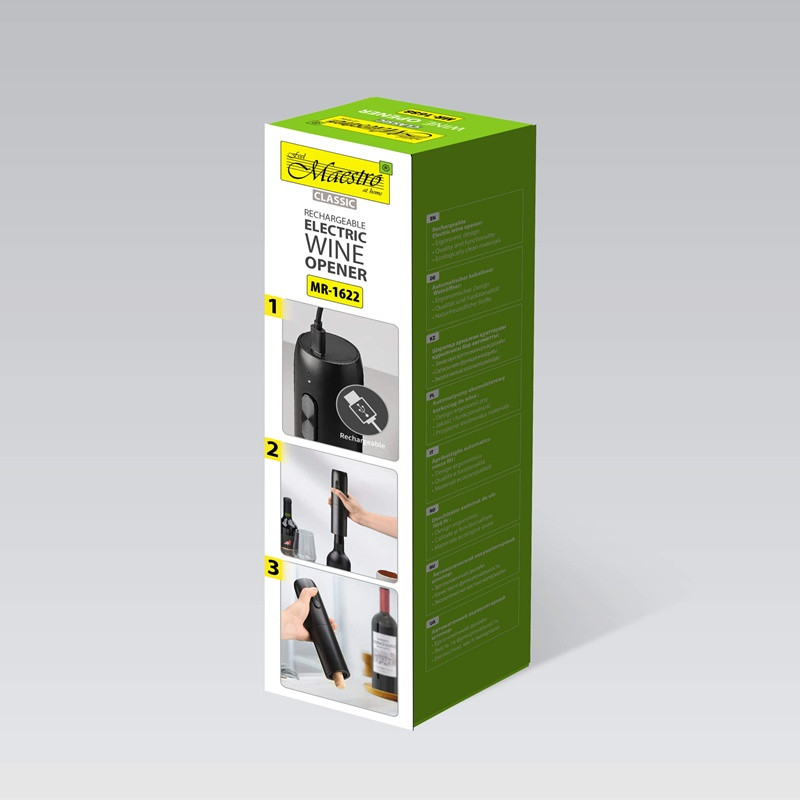 Korkociąg do wina elektryczny USB MAESTRO MR-1622 - zdjęcie 2