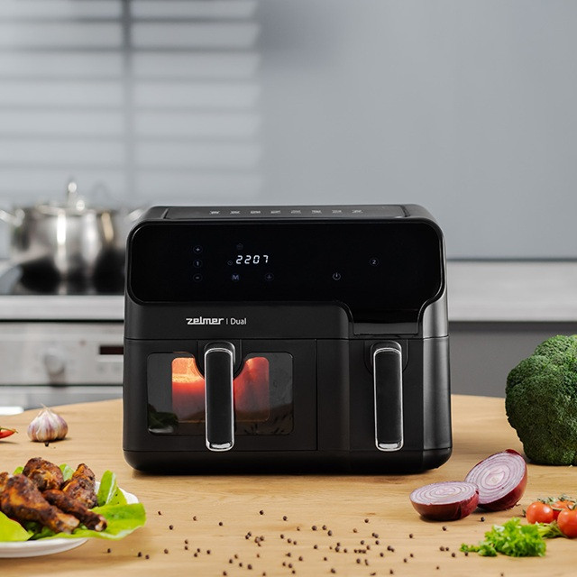 FRYTOWNICA ZAF 9000 5,5L + 3,5L 2700W AIR FRYER - zdjęcie 1