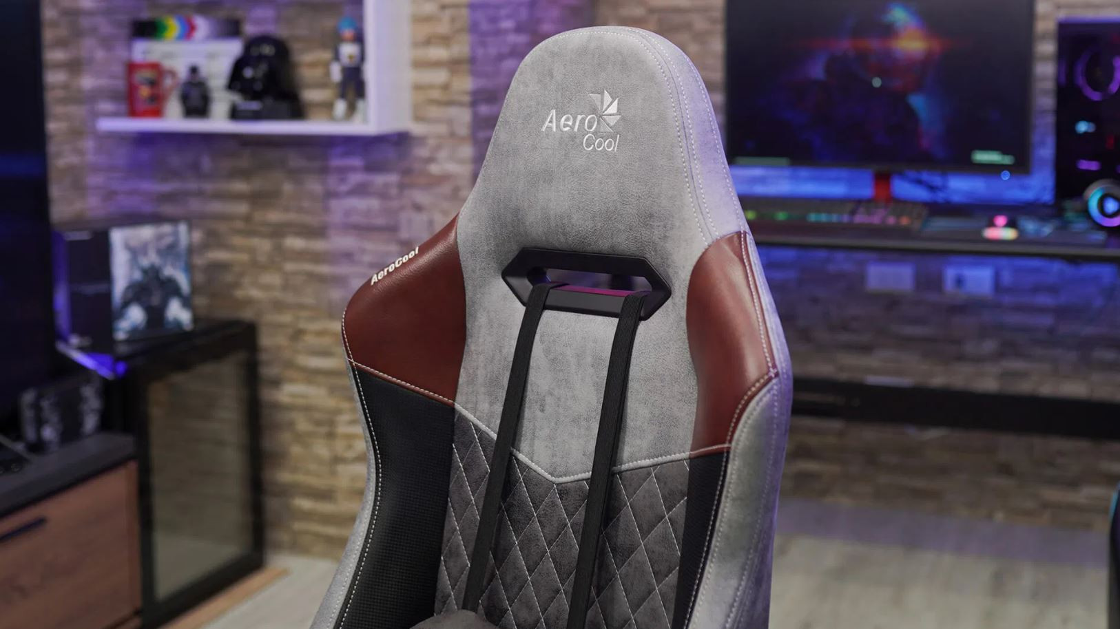 FOTEL GAMINGOWY AEROCOOL AC-280 DUKE SZARY - zdjęcie 2
