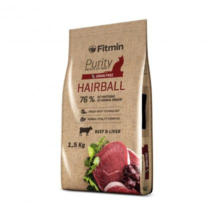 FITMIN Cat Purity Hairball - sucha karma dla kota - 1,5kg - zdjęcie 1