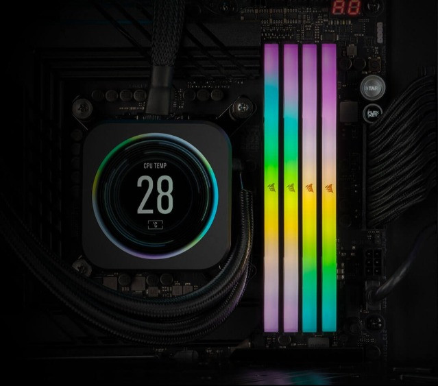 Corsair VENGEANCE RGB 96GB (2x48GB) DDR5 5600MHz C40 Kit Black - zdjęcie 3