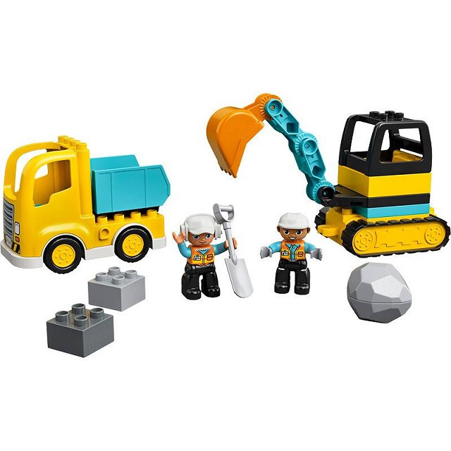LEGO DUPLO 10931 Ciężarówka i koparka gąsienicowa - zdjęcie 1