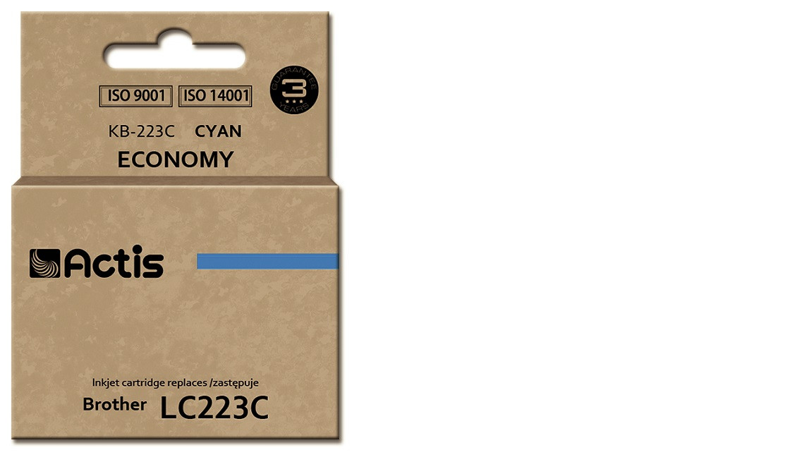 Actis KB-223C Tusz do drukarki Brother, Zamiennik Brother LC223C; Standard; 10 ml; błękitny. - zdjęcie 1