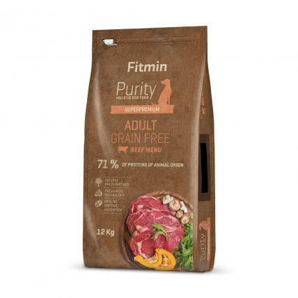 Fitmin Dog Purity Grain Free Adult Beef - sucha karma dla psa - 12 kg - zdjęcie 1