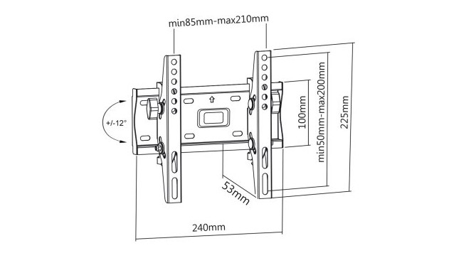 MACLEAN UCHWYT DO TV 13-42" DO 25KG MC-667N - zdjęcie 2