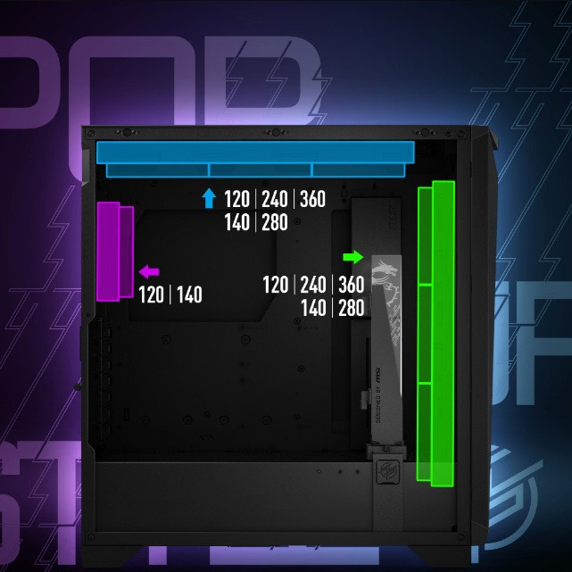 Obudowa MSI MPG GUNGNIR 300P AIRFLOW (306-7G21P21-W57) - zdjęcie 8