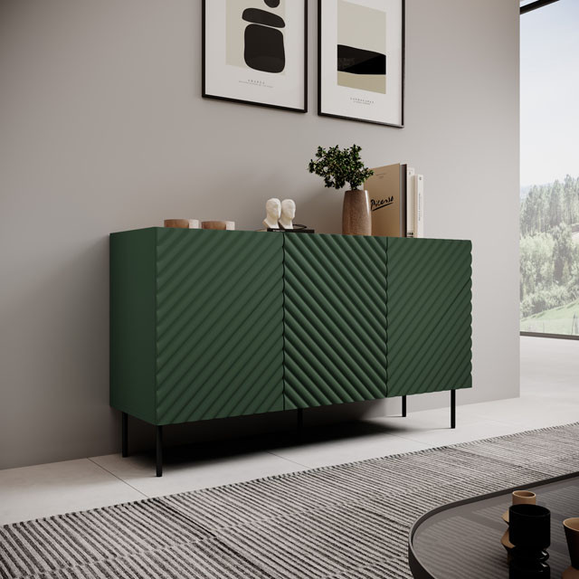Komoda 3D2SZ ONDA 150x45xH85 zieleń - zdjęcie 1
