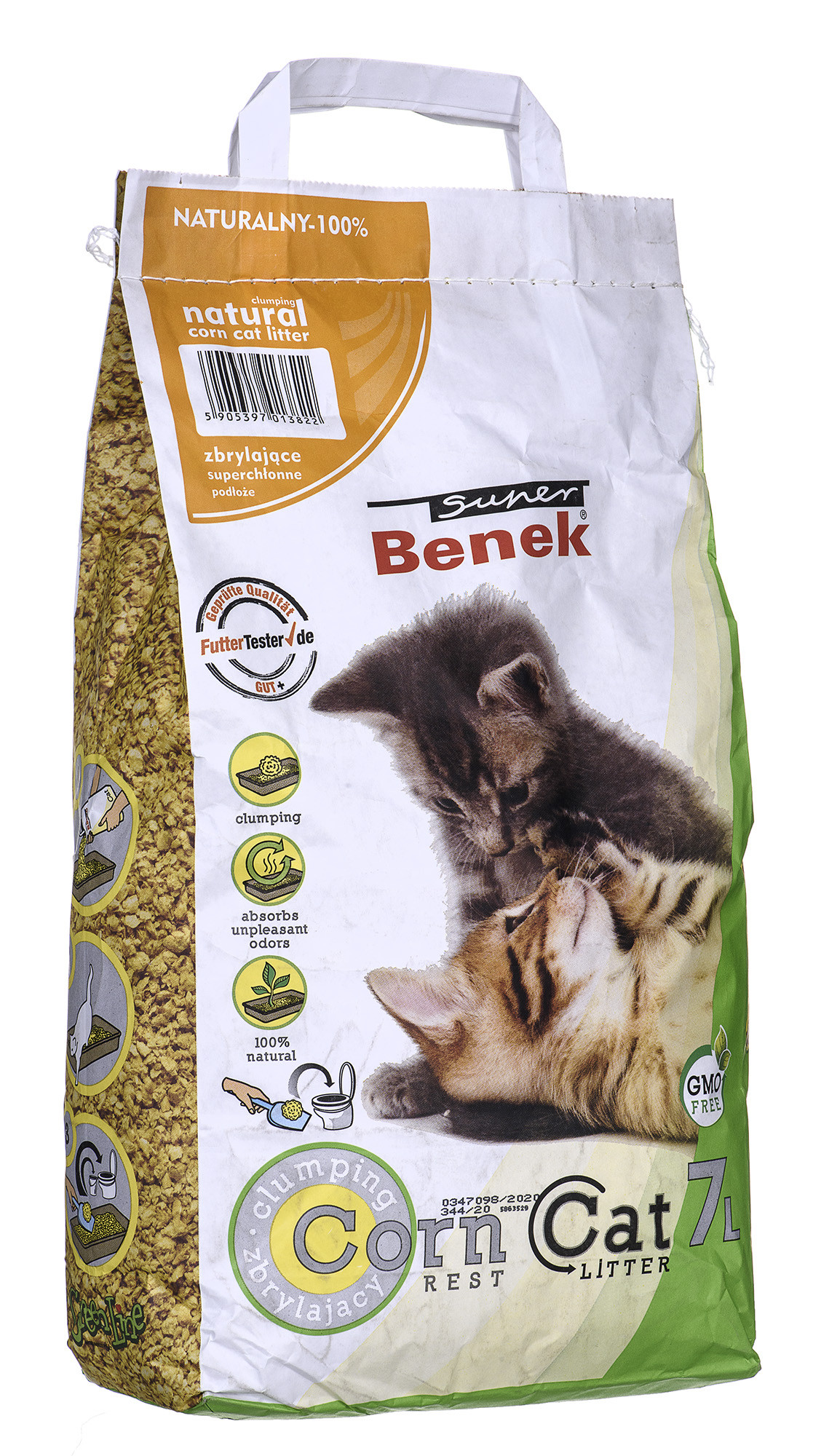 CERTECH Super Benek Corn Cat - żwirek kukurydziany zbrylający 7 l - zdjęcie 1