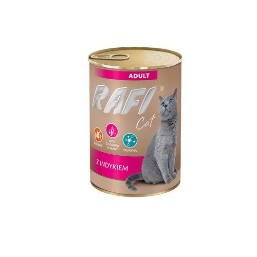 DOLINA NOTECI Rafi Cat Adult z indykiem - mokra karma dla kota - 400 g - zdjęcie 1