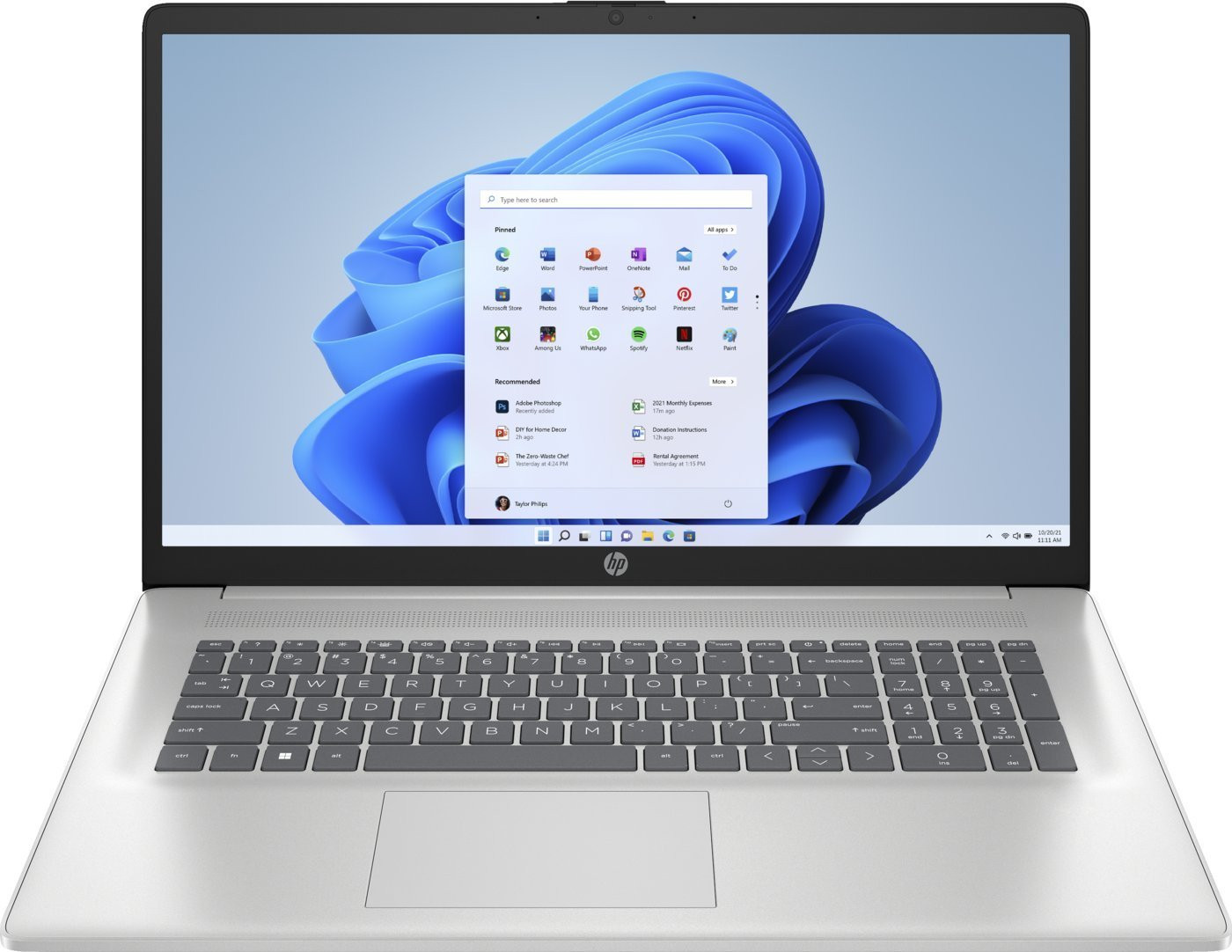 HP 17-CN4033CL Core 5 120U 17.3"FHD 16GB SSD512 BT BLKB Win11 Natural Silver (REPACK) 2Y - zdjęcie 2