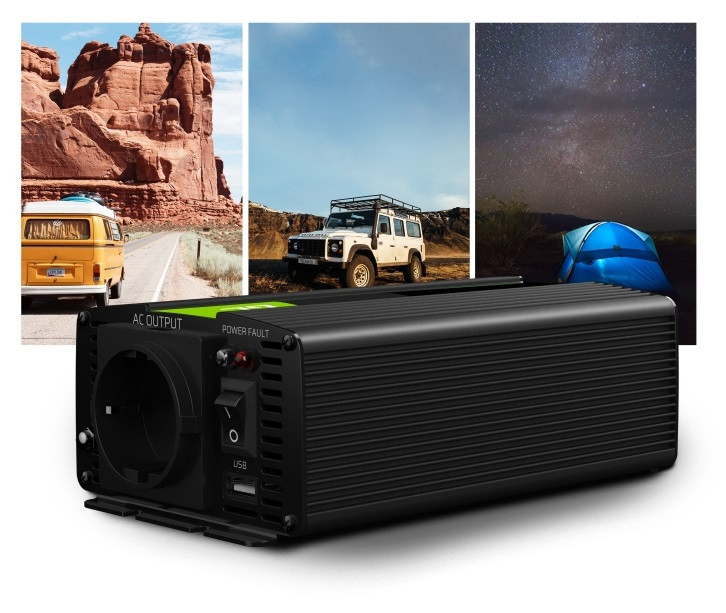 GREEN CELL PRZETWORNICA INV05DE 12V-230V 300W/600W - zdjęcie 2