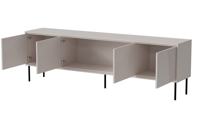 Szafka RTV ABI 4D 200x38x62 kaszmir mat - zdjęcie 2