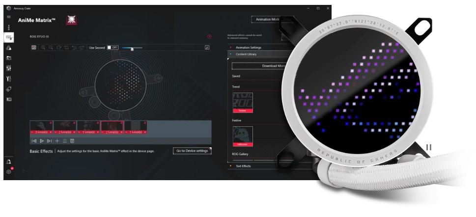 Chłodzenie ASUS ROG RYUO III 360 ARGB WHT - zdjęcie 6