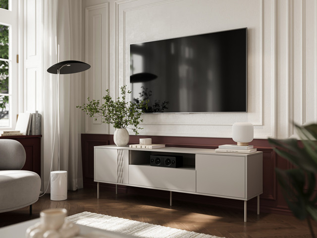 Szafka RTV EF TRESSE 180x40x54,5 kaszmir mat - zdjęcie 1