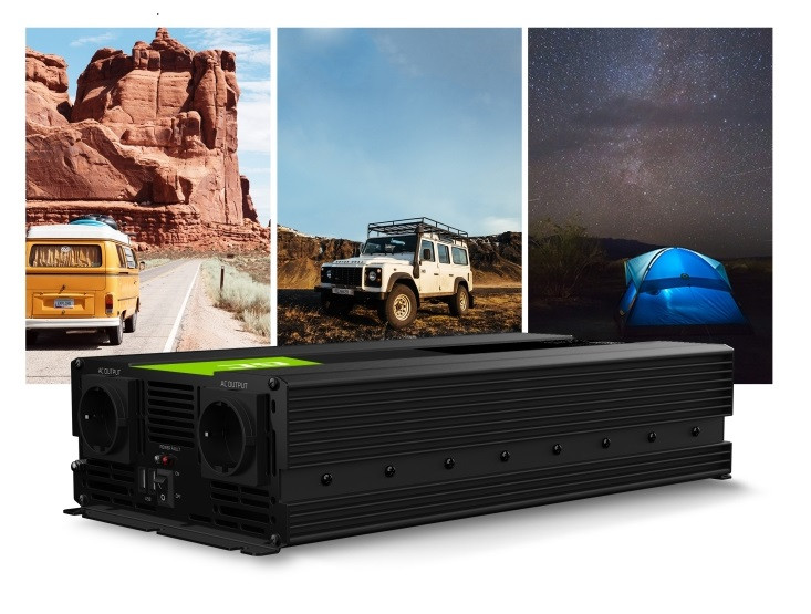 GREEN CELL PRZETWORNICA INV12 12V-230V 3000W/6000W - zdjęcie 2