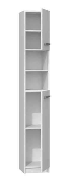SZAFKA ŁAZIENKOWA MARBELA 32CM REGAŁ SŁUPEK BIAŁY - zdjęcie 3